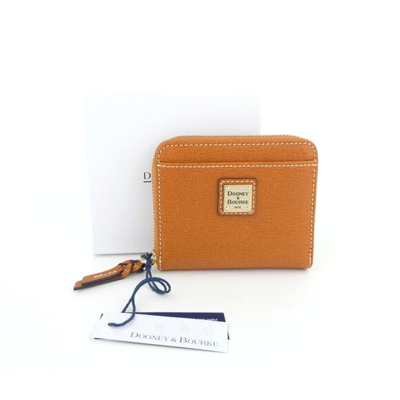 Dooney & Bourke Natural Nana Zip Around Leather Wallet NWT - Picture 1 of 9